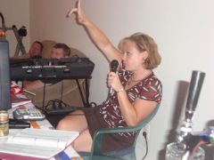 Singing karaoke (I Will Survive) at my surprise party