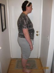 Nicole 288 pounds side view taken 10/16/08.  I don't know if you can really tell a difference yet.