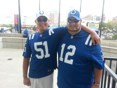 Colts game last year!!