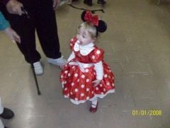 Katelyn as Minnie Mouse on Halloween