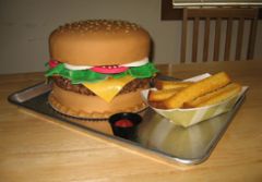 burger cake with a side of "fries"...
