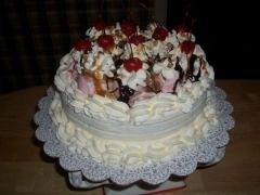 ice cream cake, but it's not real ice cream...it's fondant and other stuff!