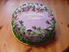 purple fondant cake