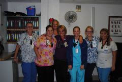 Some of the girls on the cardiac unit that i work on! I'm going to miss them when I go to the ER!!! 8/7/13 (around 2am lol)