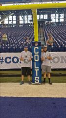 On the Colts field for the finish line of the race