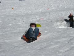 Carrie sledding