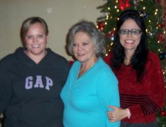 Christmas 2009. My mom, sister and me.