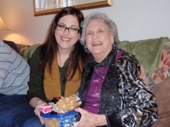 Me and Grandmother on her Christmas Eve birthday!