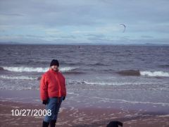me on gullane beach east lothian
