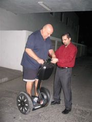 Dr. Alvarez  teaching me how to operate Segway the day after getting my SLEEVE