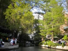 River Walk--- all those cute river front cafes, mexican food an all, and we were FINE!  No hunger at all!
