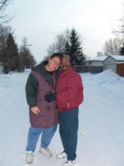 Hubbie and me at my heaviest 375 lbs at Christmas 2008