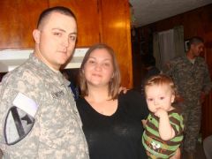Nov. 2009 My hubby home on R&R for our baby's 1st bithday!
Weight here 220lbs
