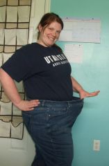 After my first 50 lbs. A horrible pic, but those pants were a size 26-28 and now I'm in a 20 and that is loose!