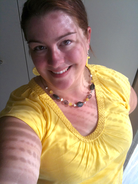 New yellow top and jewelry from Cato's. July 2010... size 18 top. Getting a few new clothes made me feel so good!!


Also the jewelry has grey and black in it as well and I plan to wear it with that size 12 dress which you can see pics of in this album