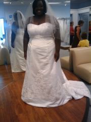 Trying on wedding dresses -size 24 dress weight approx 325