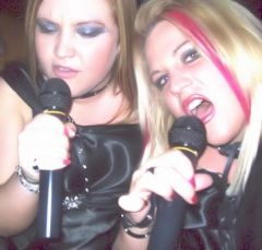 christina and me getting our sing on ... 