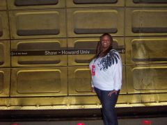 Me in front of the Shaw - Howard Metro station sign