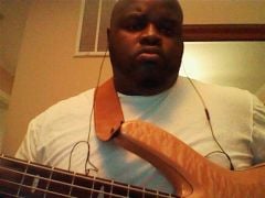 Putting in work on the bass