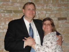 My husband and (2009) at a friend's wedding