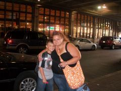 with my son in philly