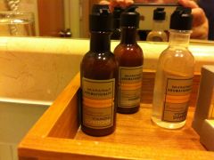 Marriott Bathroom - a little piece of home, Bath and Body Works goodies