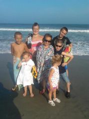 my kids w/neice n nephew at the beach 2012