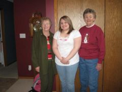 Standing with my two grandmothers on my 19th birthday in March 2008.