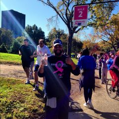 mile marker 2 on the walk/run for breast cancer in central park