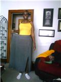 WGT LOSS 2....I am down 125 pounds...currently, I wear a size 12-14.  The skirt that I am holding is my old size 26. This was taken late October 2010.