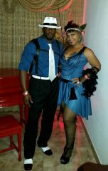Me and hubby at a 20's party