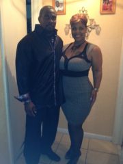 Me and Hubby getting ready for our anniversary dinner 2013