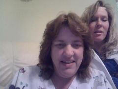 I am the brunette in front.  The lady behind me is my much loved nurse.