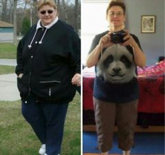 Me before at 285 pounds, and after at 179 pounds, 29 pounds to my goal!