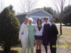 Easter 2009. My sister Pam, my beautiful mother, my daughter Mary, me, and my sissy Sheri.