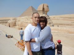 My hubby and I in Giza, Egypt