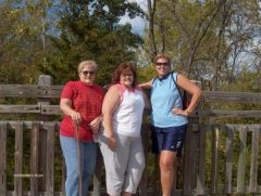 My mom, ME and sister on a walking trail summer of 2006....