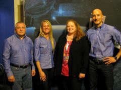 Me with three very fit astronauts