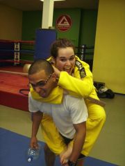 Me Choking Pedro, the one person who I can't thank enough for helping me through tough times of losing weight <3