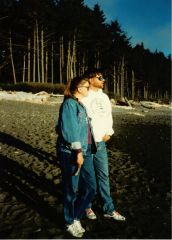 Lori and Al on the Vancouver Island beach