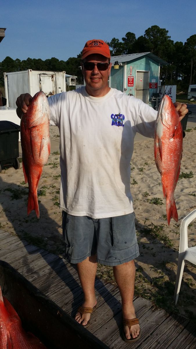 30.  8 months out with a couple of nice red snapper