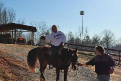 Yep...I am on a horse.  I wouldn't have done that to that poor horse lots of pounds ago...it has been 20+years since I have been on a horse