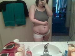 january 09, stomach and leg skin getting saggy :(