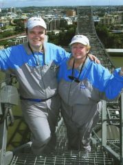 Kathy & I climbing the Story Bridge in Brisbane QLD