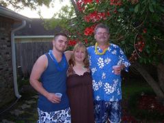 25 lbs down at my bday party w/ step son and hubby 2 months after surgery
