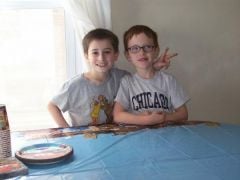 Isaac and his friend Cameron