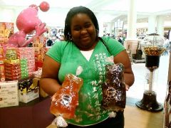 Ah yes.  I found another horrific pre-op pic.  ::  Insert the Friday the 13th theme song  here. ::  Byt the way, those are 5lb gummy bears.  They were sold in a shop in NC.  I sent them to some of my friends for Christmas.  Thank goodness that I the sense