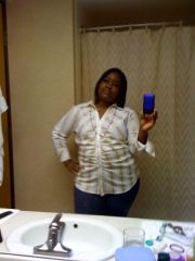 8/20/09:  Taken at a hotel during training for my job.  I am about 50-60 lbs away from my goal.