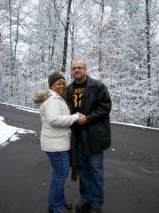 Me and my love in Gatlinburg, TN ,,,first time I've taken a full length picture in years!