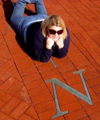 Just decided to pose with the compass on the ground at the Naval Academy in Annapolis, MD.